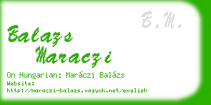 balazs maraczi business card